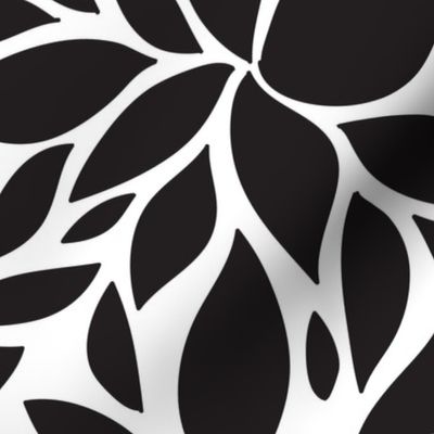 Black and White Abstract Flower