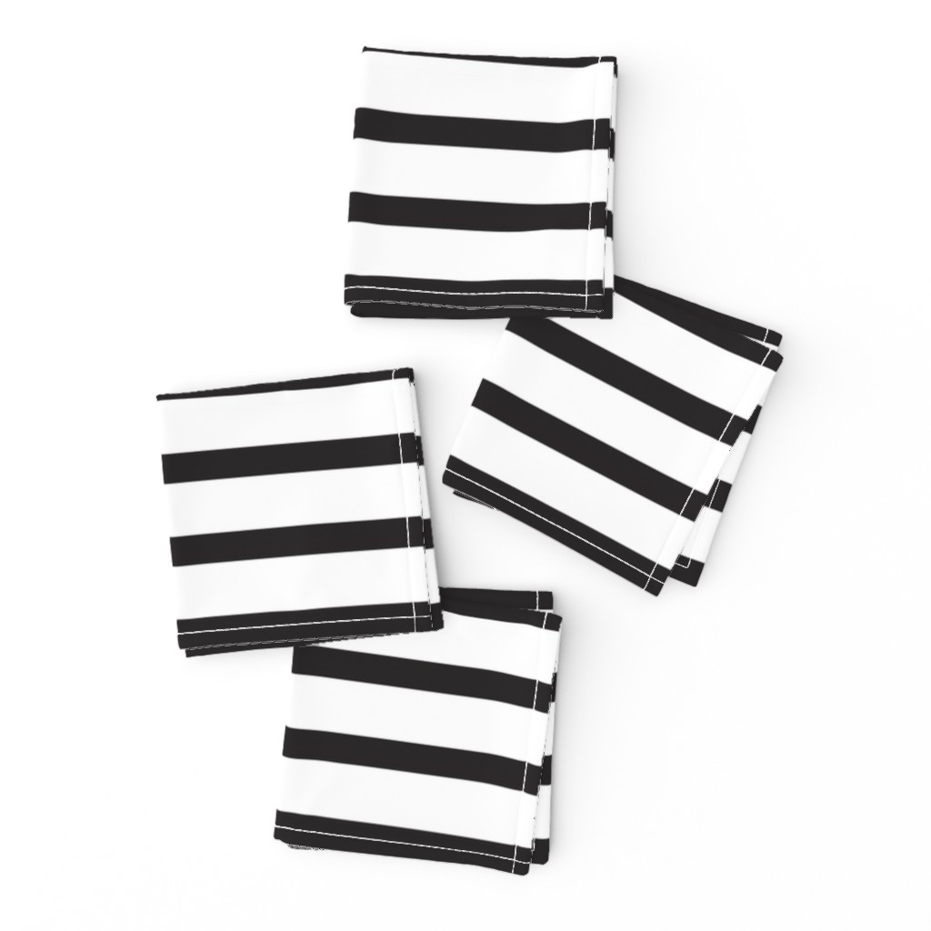 Black and White Stripes Horizontal