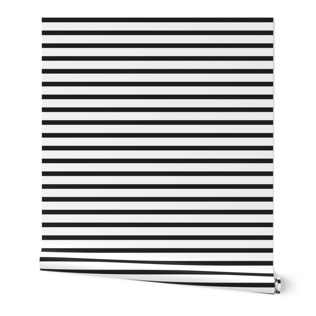 Black and White Stripes Horizontal
