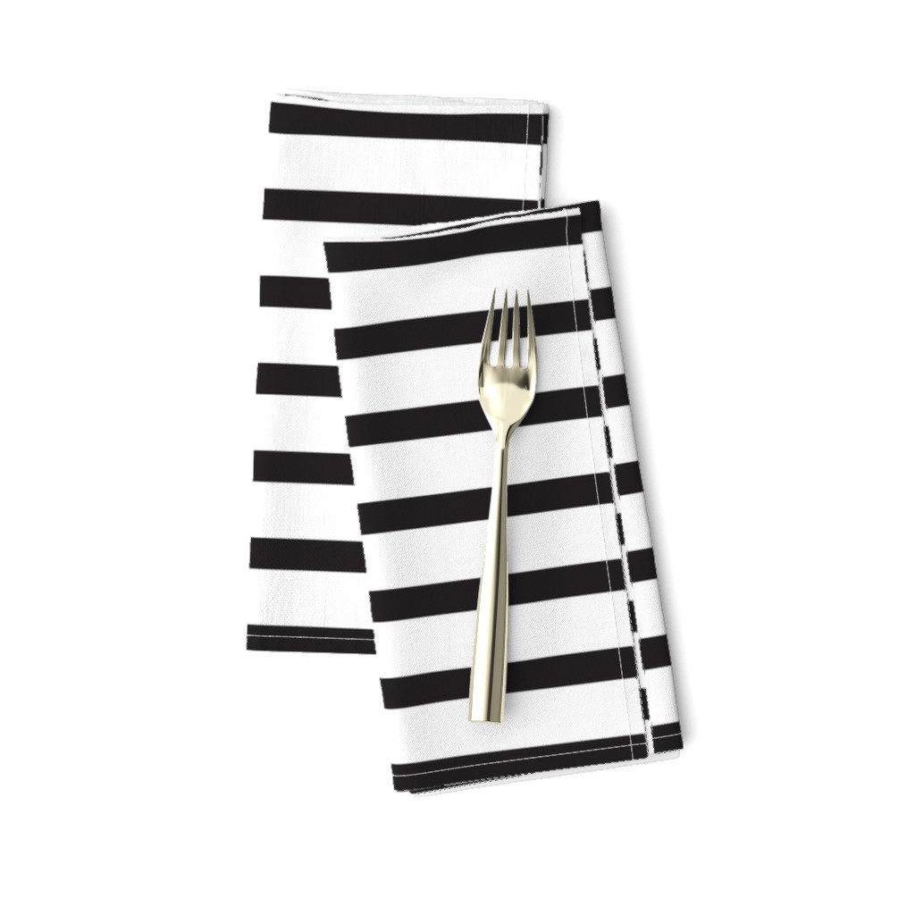 Black and White Stripes Horizontal