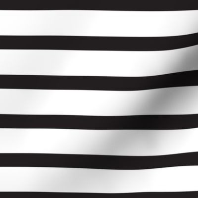 Black and White Stripes Horizontal