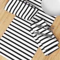 Black and White Stripes Horizontal