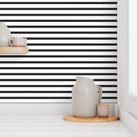 Black and White Stripes Horizontal