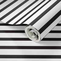 Black and White Stripes Horizontal