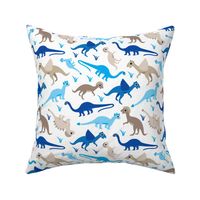 Baby blue Dinosaur cool tossed dino print for boys