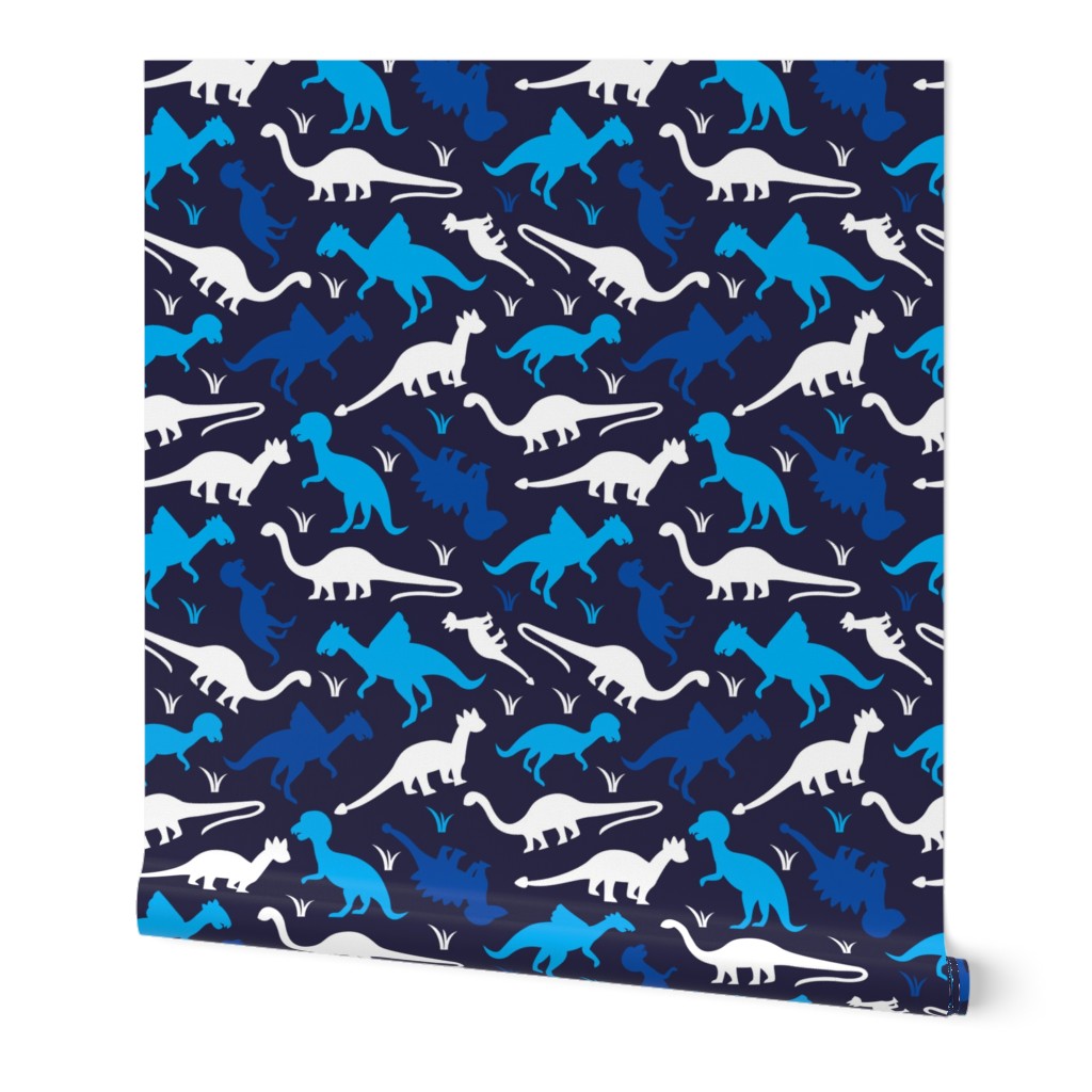 Navy blue Dinosaur abstract dino design for boys