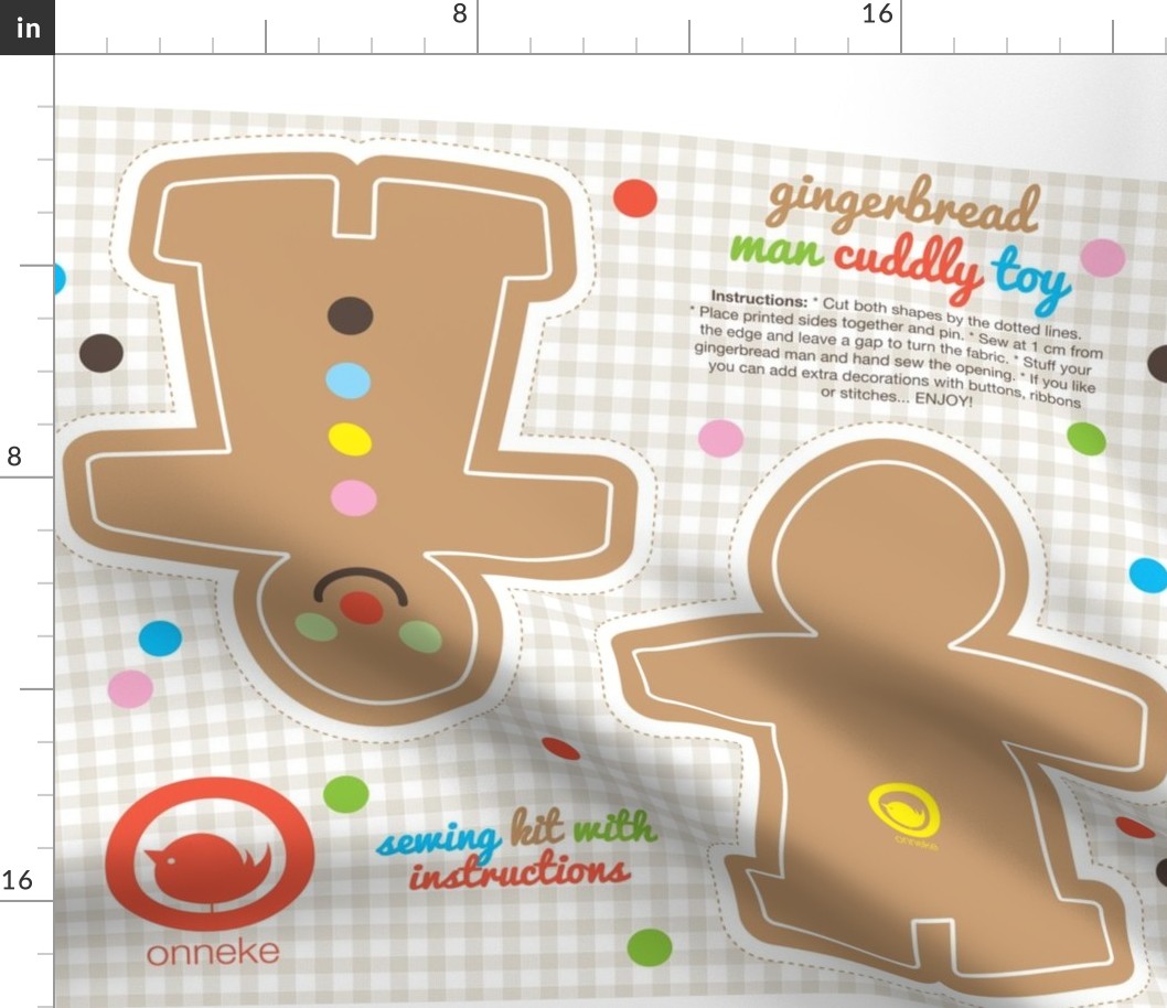 Gingerbread man sewing kit