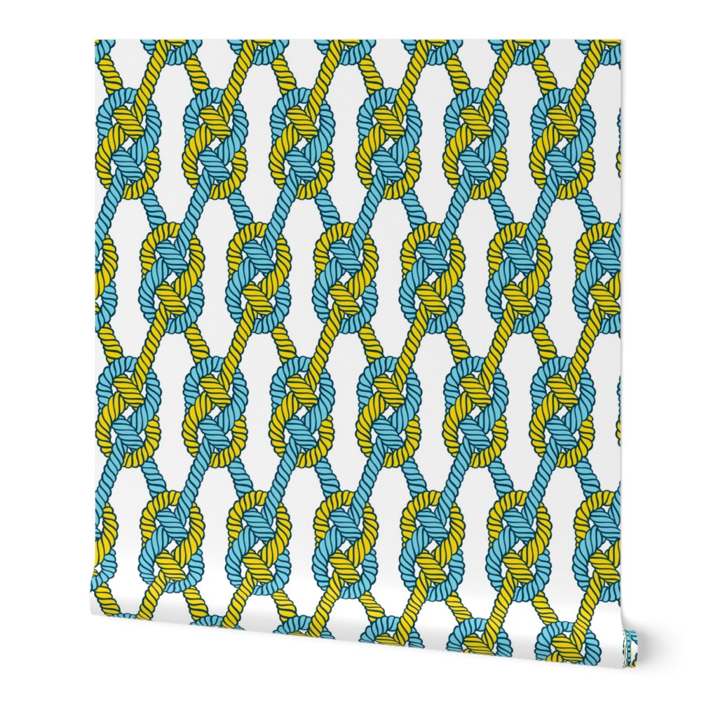 sailors knots - yellow and blue