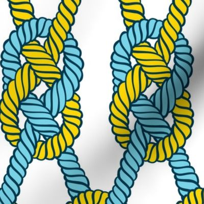 sailors knots - yellow and blue