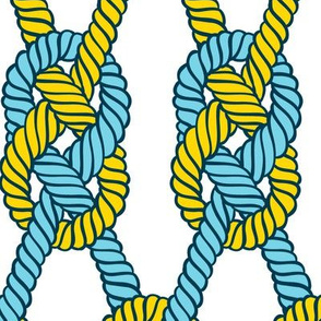 sailors knots - yellow and blue