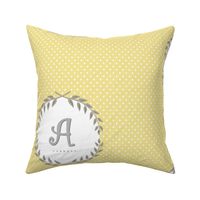 Customizable Sunshine and Cloud Laurel Monogram / Initial