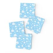 Snowflakes blue and white
