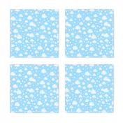 Snowflakes blue and white