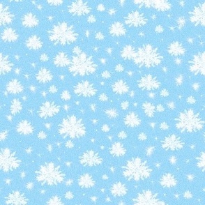 Snowflakes blue and white