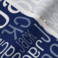 Personalised Name Fabric - Navy