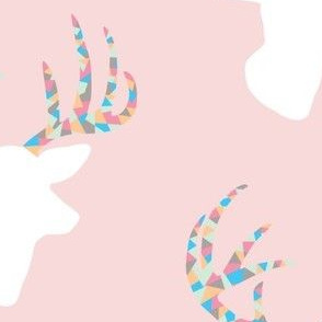 Confetti deer on pink