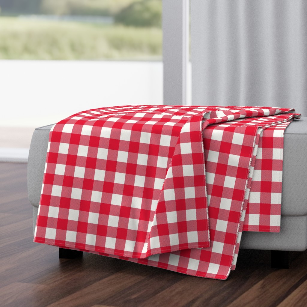 Gingham check red