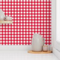 Gingham check red