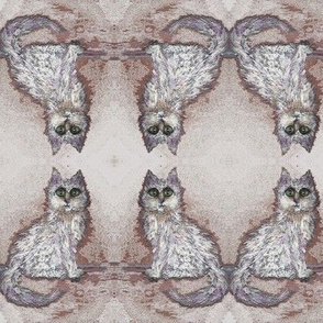 LOVELY CAT GEOMETRIC on beige