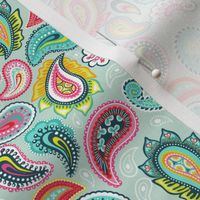 Flower paisley - grey