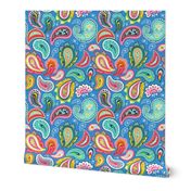 Flower paisley - blue