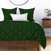 Antler Damask in Greens