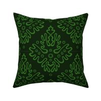 Antler Damask in Greens