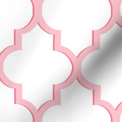 Dimensional Quatrefoil in Pink