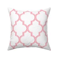 Dimensional Quatrefoil in Pink