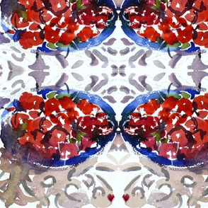 Cherries in Mirror pattern 