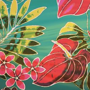 vintage tropical flowers