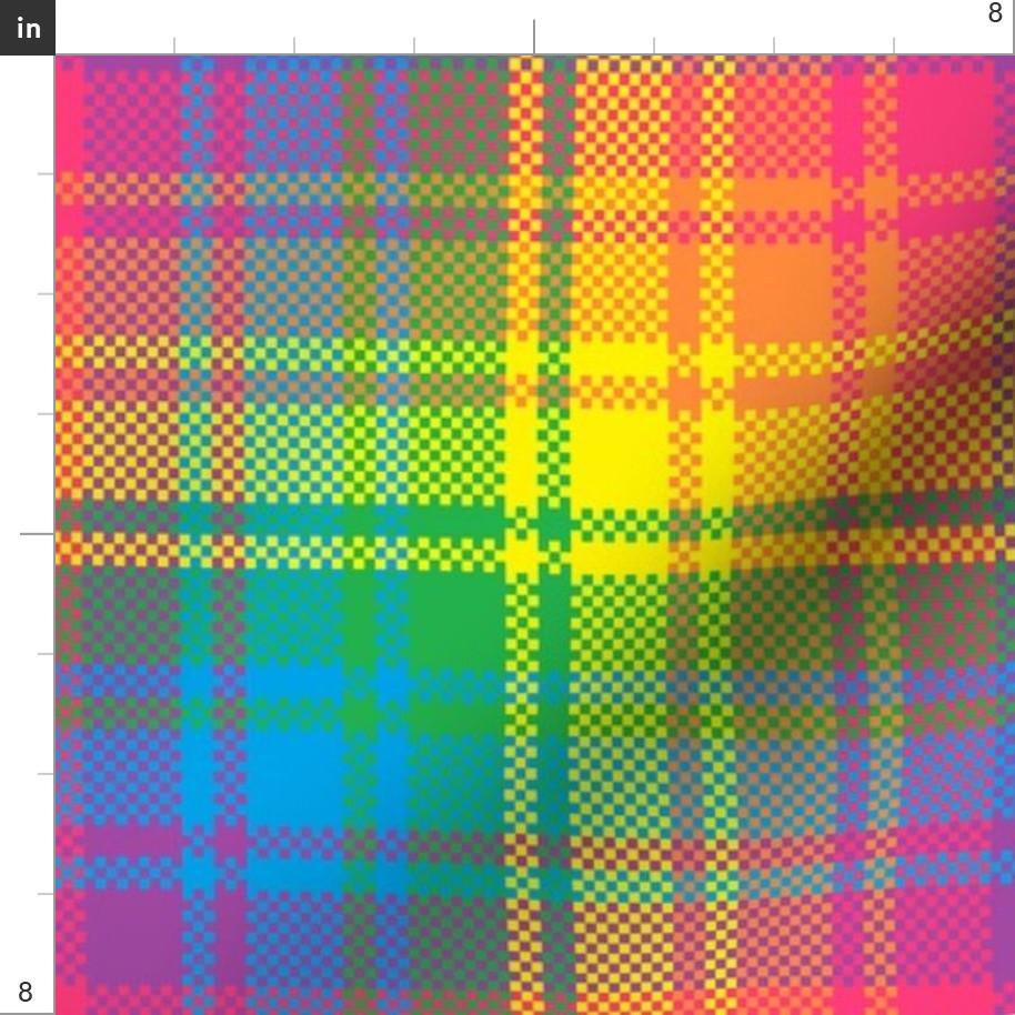 Rainbow Plaid Fabric