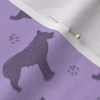 Standing Schipperke - purple