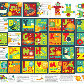 Space Alphabet cloth book