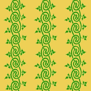 celtic ivy border green gold
