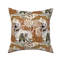 afghan hound  floral fantasy