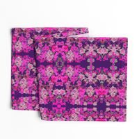 Vintage inspired floral in Hot Pink and Eggplant