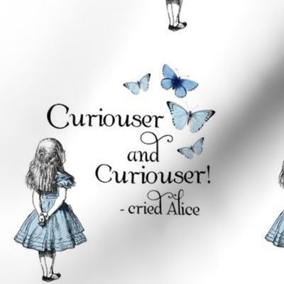 Alice in Wonderland Curiouser Blue