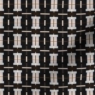 Black and Ivory Contemporary Deco Geometric © Gingezel™