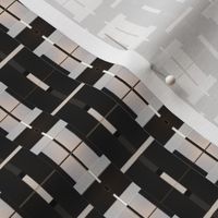 Black and Ivory Contemporary Deco Geometric © Gingezel™