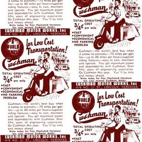 1952 Cusman Motor Scooter advertisement