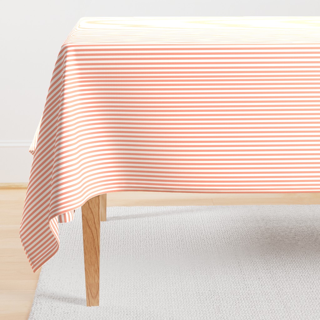 Perfectly Pinstripe in Coral // White 