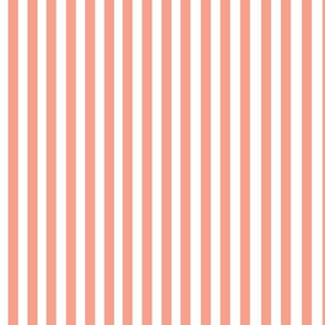 Perfectly Pinstripe in Coral // White 