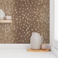 Soft Deer Hide Fabric and Wallpaper in Taupe