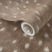 Soft Deer Hide Fabric and Wallpaper in Taupe