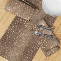 Soft Deer Hide Fabric and Wallpaper in Taupe