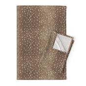 Soft Deer Hide Fabric and Wallpaper in Taupe