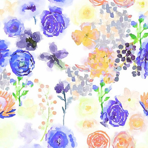 A Summer Garden Watercolor Floral