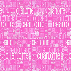 Personalised Name Fabric - Party Pink