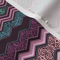 Artdeco roses zigzag pattern